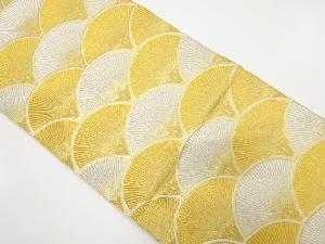 花青海波模様織り出し　袋帯